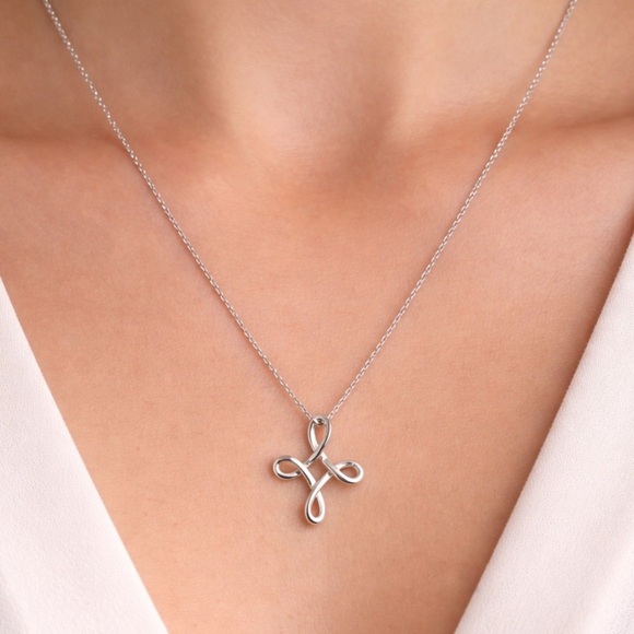 Tiffany & Co. Silver Infinity Cross Necklace
